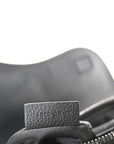 Nylon Grained Calfskin Saddle Bag Black Multicolor