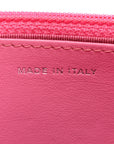 Aged Calfskin Quilted Gabrielle Wallet On Chain WOC Pink