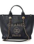 Caviar Small Studded Deauville Tote Navy