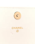 Lambskin Quilted Book Wallet On Chain WOC Black