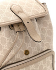 GG Supreme Monogram Azalea Calfskin Retro Interlocking G Buckle Backpack Beige Mystic White