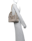 Suede Quilted Small CHNL 25 Handbag Dark Grey