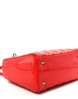 Patent Cannage Whipstitch Medium Lady D1OR Red