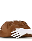 Smooth Butter Calf The Pouch Oversized Clutch Cammello