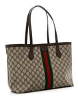 GG Supreme Monogram Medium Ophidia Shopping Tote Brown