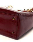 Patent D1ORissimo Medium Lady D1OR Burgundy Red