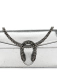 Metallic Calfskin Super Mini Dionysus Shoulder Bag Silver