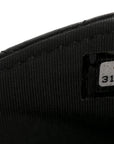 Calfskin Quilted Coco Mail Clutch With Chain Black
