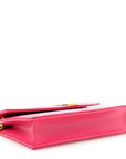 Grain De Poudre Matelasse Chevron Monogram Envelope Chain Wallet Fresh Fuchsia