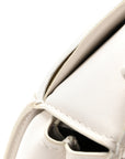 Nappa Intreccio Padded Top Handle Shoulder Bag White