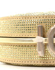 Crystal Vitello Laminato Suede FF Nano FNDIgraphy Hobo Charm Platino