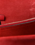 GG Supreme Monogram Suede Small Dionysus Shoulder Bag Beige Ebony Vulcanic Red