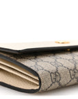 Dollar Calfskin GG Supreme Monogram Petite GG Marmont Wallet Chain Bag Mystic White Beige Ebony