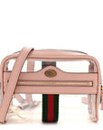 Vinyl Web Mini Ophidia Transparent Shoulder Bag Perfect Pink
