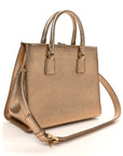 Metallic Dauphine Medium Frame Tote Gold