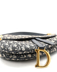 Oblique Saddle Bag Blue
