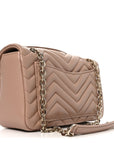 Lambskin Matelasse Medium GG Marmont Shoulder Bag Pink Beige