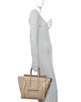 Drummed Calfskin Micro Luggage Dune