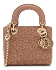 Lambskin Gathered Mini Lady D1OR Fard