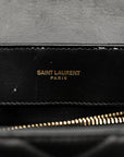 Calfskin Y Quilted Monogram Small Loulou Chain Satchel Black