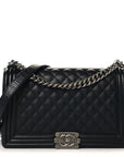 Caviar Quilted New Medium Boy Flap Black