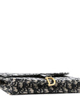 Oblique Saddle Chain Pouch Blue