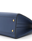 Grained Calfskin Small Frances Tote Navy