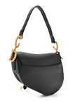 Grained Calfskin Saddle Bag Black