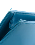 Lambskin Cannage Lady D1OR Convertible Clutch Blue