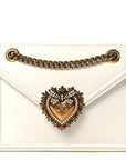 Smooth Calfskin Mini Devotion Envelope Bag White