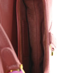 Goatskin Micro Saddle Bag With Strap Coral Powder