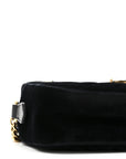 Velvet Matelasse Marquise Crystals Mini GG Marmont Chain Shoulder Bag Black
