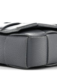 Grained Calfskin Maxi Intrecciato Cassette Crossbody Bag Thunder