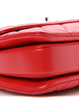 Lambskin Quilted Small Trendy CC Flap Dual Handle Bag Red