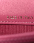 Lambskin Quilted Boy Square Wallet on Chain WOC Pink