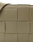 Lambskin Maxi Intrecciato Cassette Camera Bag Travertine