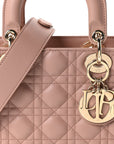 Lambskin Cannage Small Lucky Badges My Lady D1OR Fard
