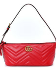 Calfskin Matelasse Chevron GG Marmont Sling Shoulder Bag Rosso