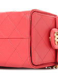 Caviar Quilted Mini CHNL 25 Handbag Coral