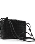 Nappa Intrecciato Small Loop Camera Bag Black