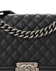 Caviar Quilted Medium Boy Flap Black