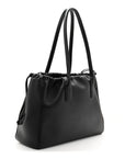 Calfskin Cuir Triomphe Cabas Drawstring Black