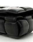 Nappa Maxi Intreccio Padded Cassette Crossbody Bag Black
