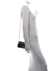 Lambskin Matelasse Mini GG Marmont Shoulder Bag Black