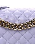 Caviar Quilted Medium Boy Flap Light Purple