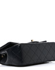 Lambskin Quilted Mini Rectangular Flap Black