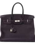Taurillon Clemence Birkin 35 Raisin