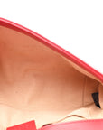 Calfskin Matelasse Mini GG Marmont Shoulder Bag Hibiscus Red