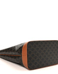 Triomphe Canvas Calfskin Medium Cabas Bag Tan