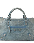 Agneau Giant 21 Silver Hardware Work Bleu Layette